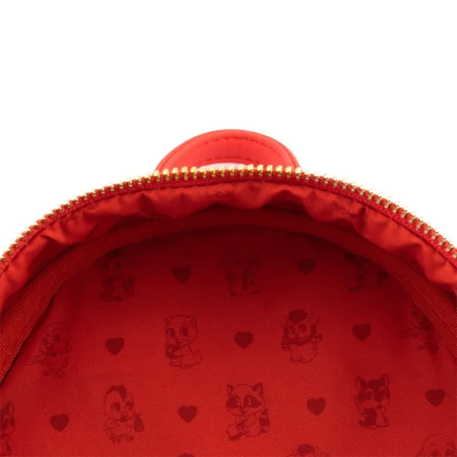 10" Disney : Villainous Valentines Faux Leather Mini Backpack Bag Loungefly