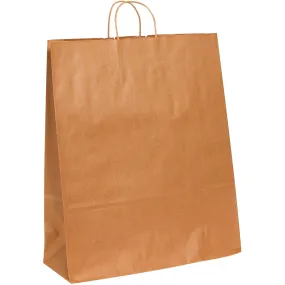 16 x 6 x 19 1/4" Kraft Paper Shopping Bags