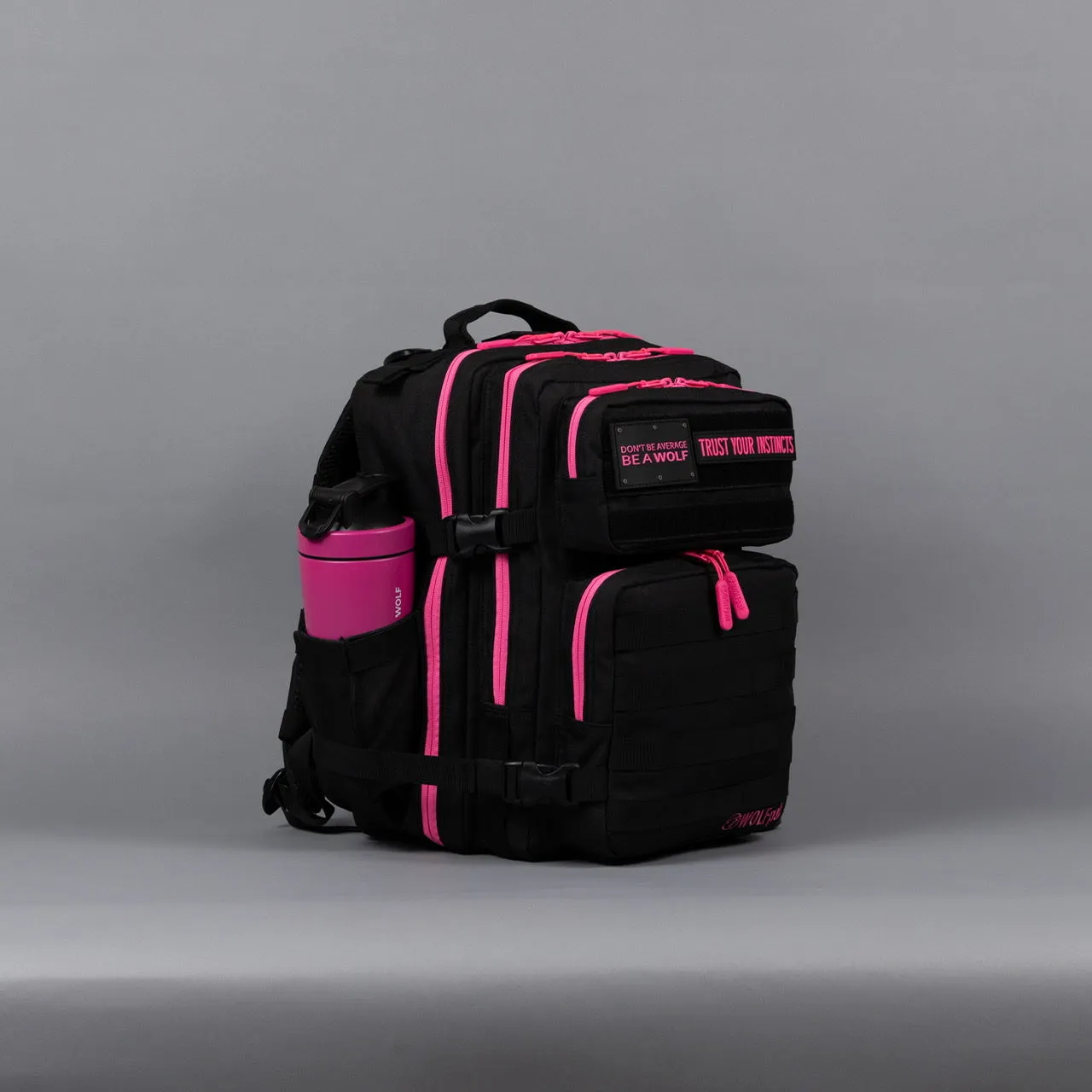 25L Backpack Black Neon Pink