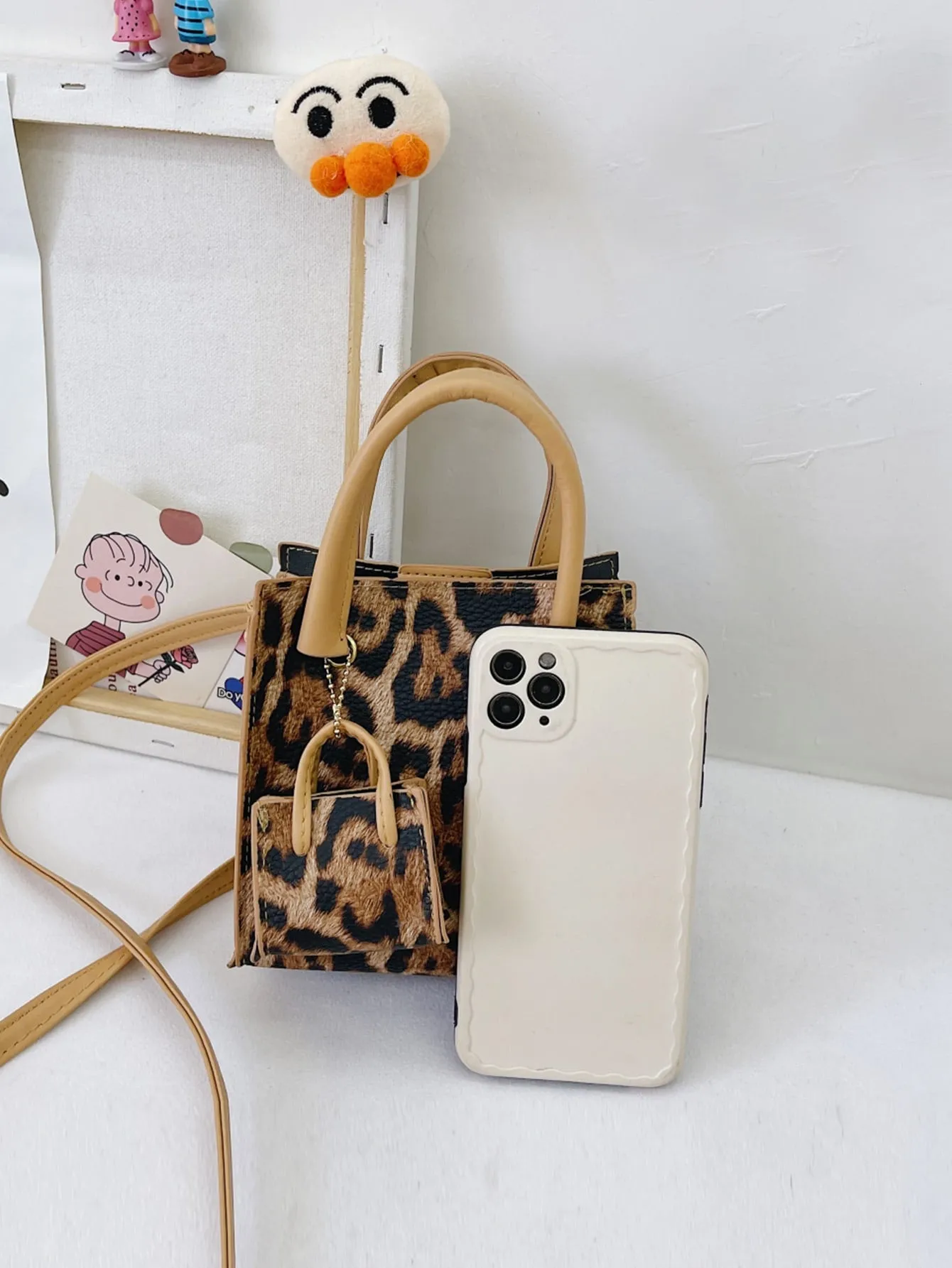 2pcs Mini Leopard Satchel Bag Set