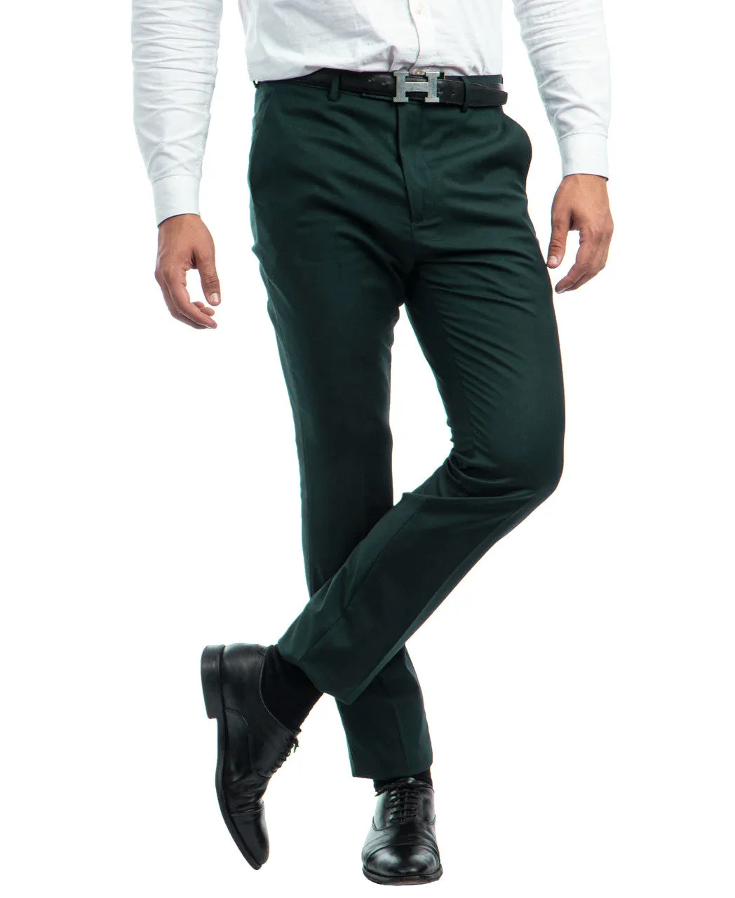 3 piece Emerald Green Slim Fit Men's Suit with Vest Set