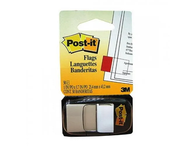 3M Post-it Flags White 680-6 25mmx43mm 50 flags/dispenser