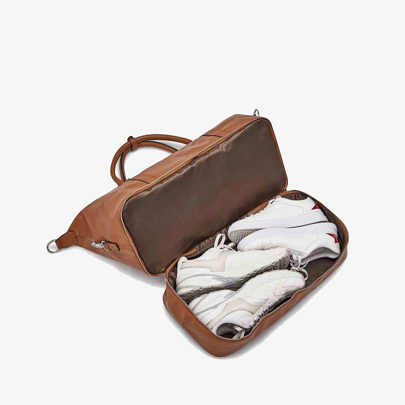 60L Women Genuine Leather Duffel Bag