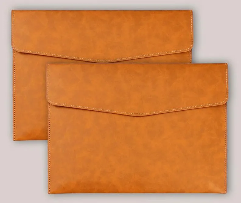 A4 leather file storage bag