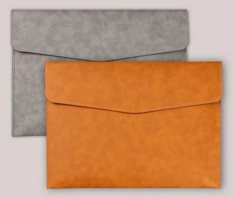 A4 leather file storage bag