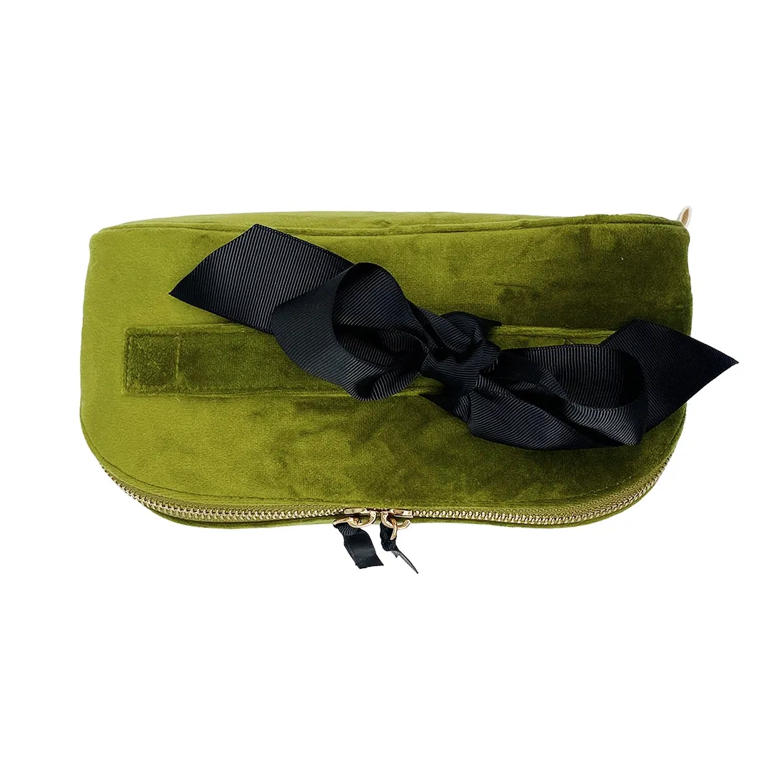 Accordion Box Makeup & Toiletry, Green Velvet