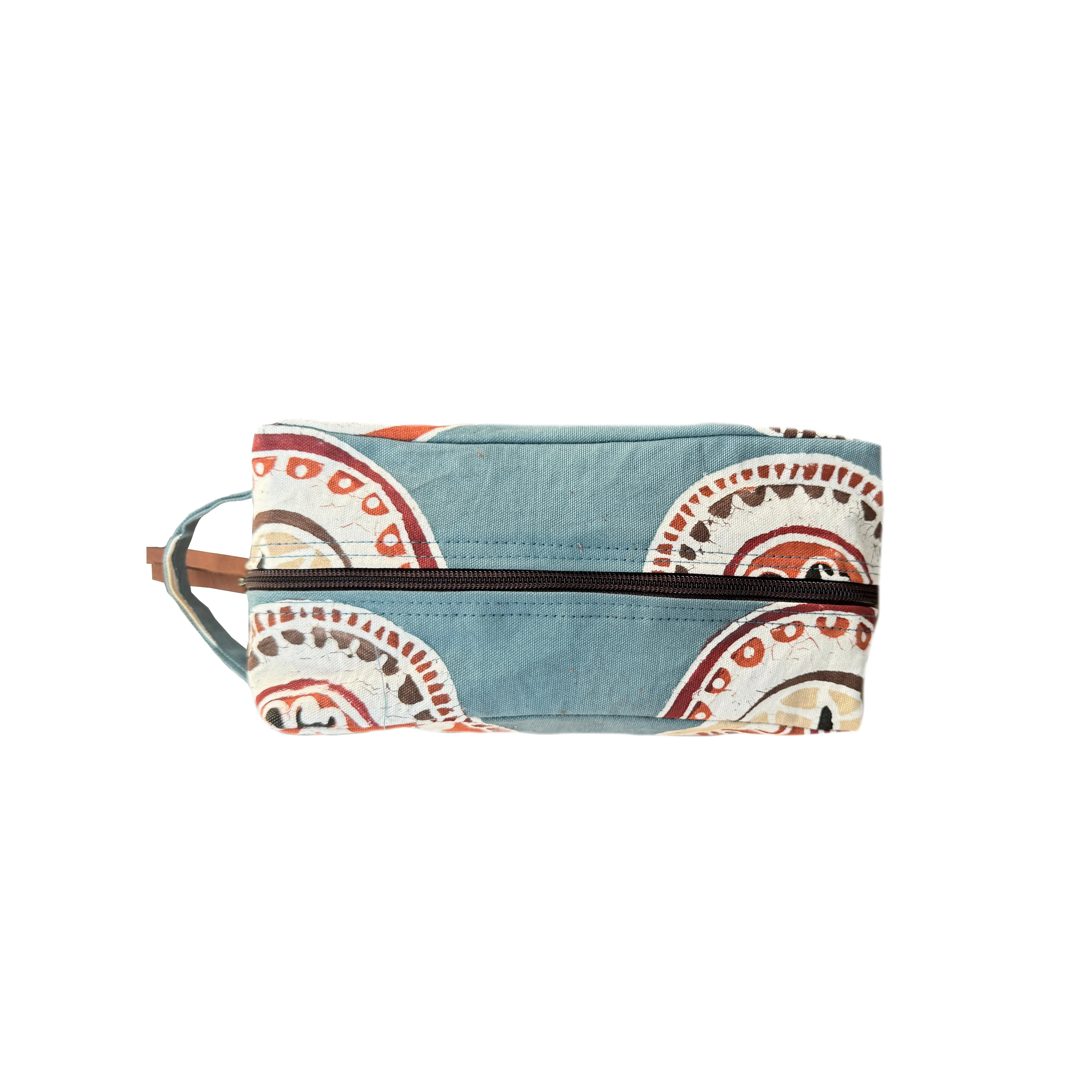 African Circles Massai Light Blue Travel Pouch