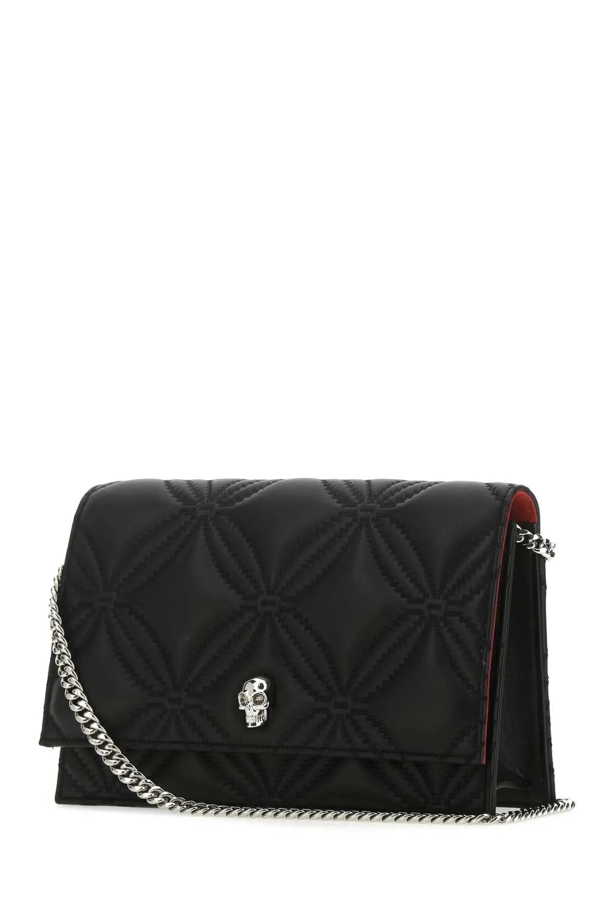 Alexander McQueen Floral Quilted Skull Crossbody Bag