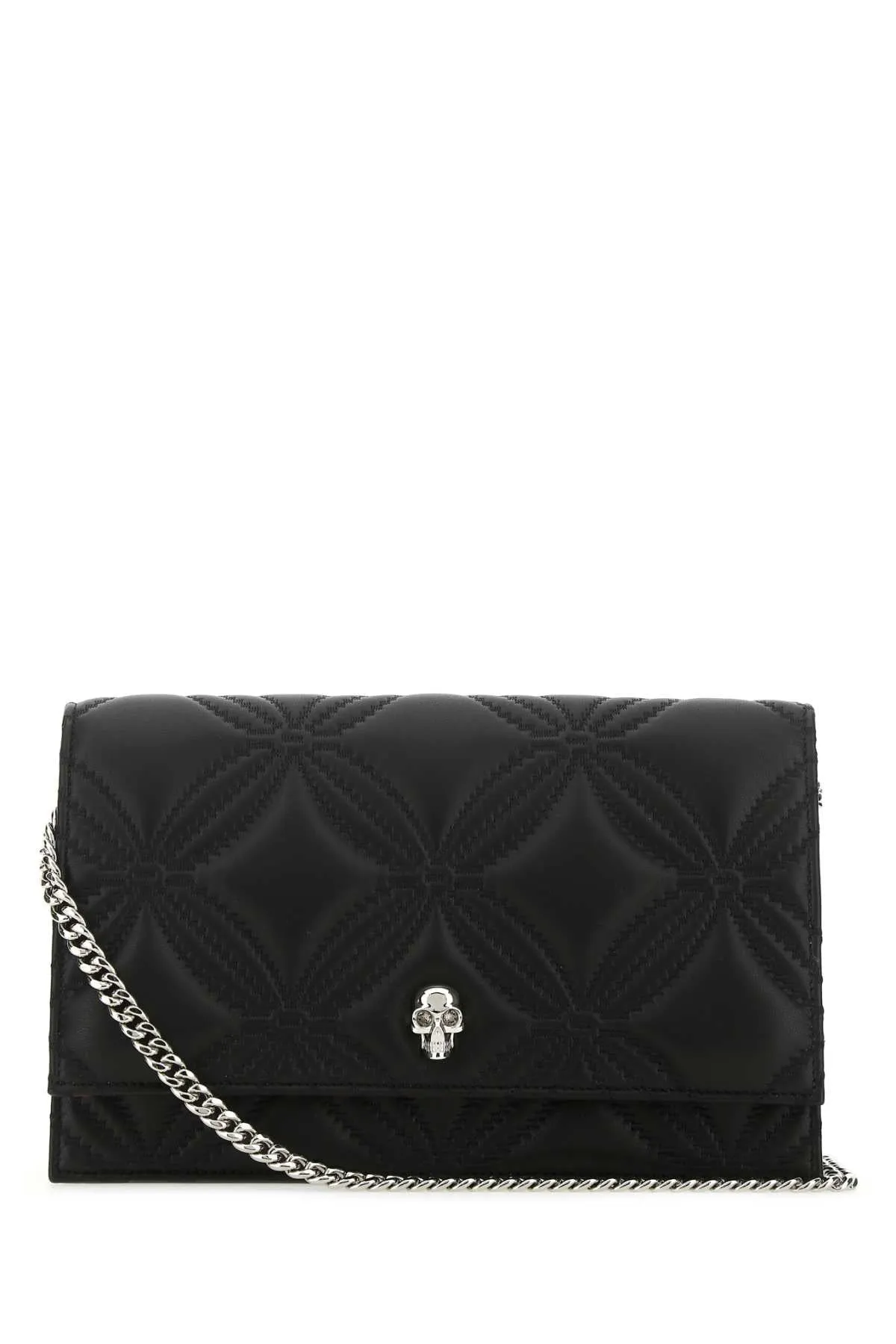 Alexander McQueen Floral Quilted Skull Crossbody Bag