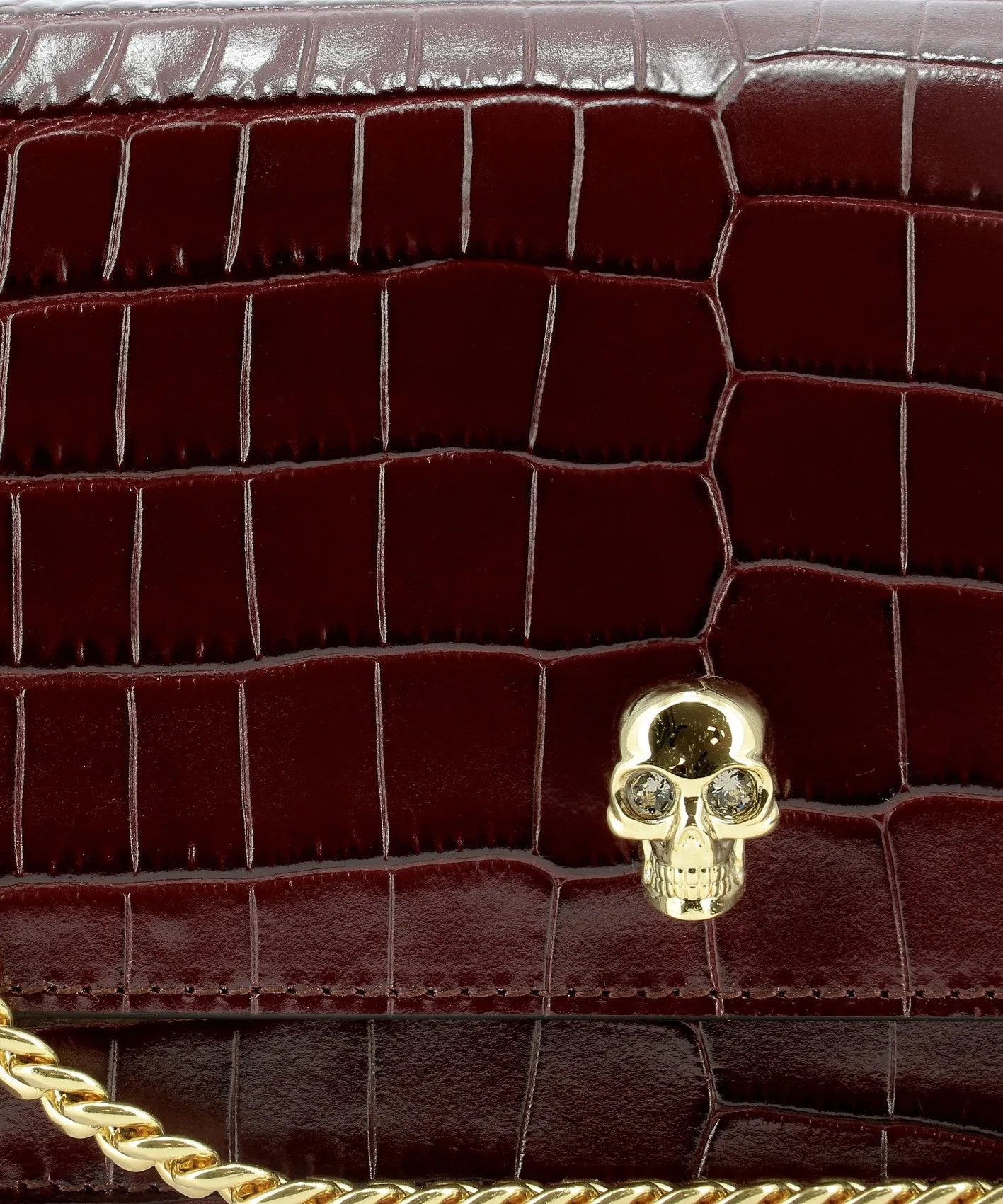 Alexander McQueen Skull Embossed Mini Shoulder Bag