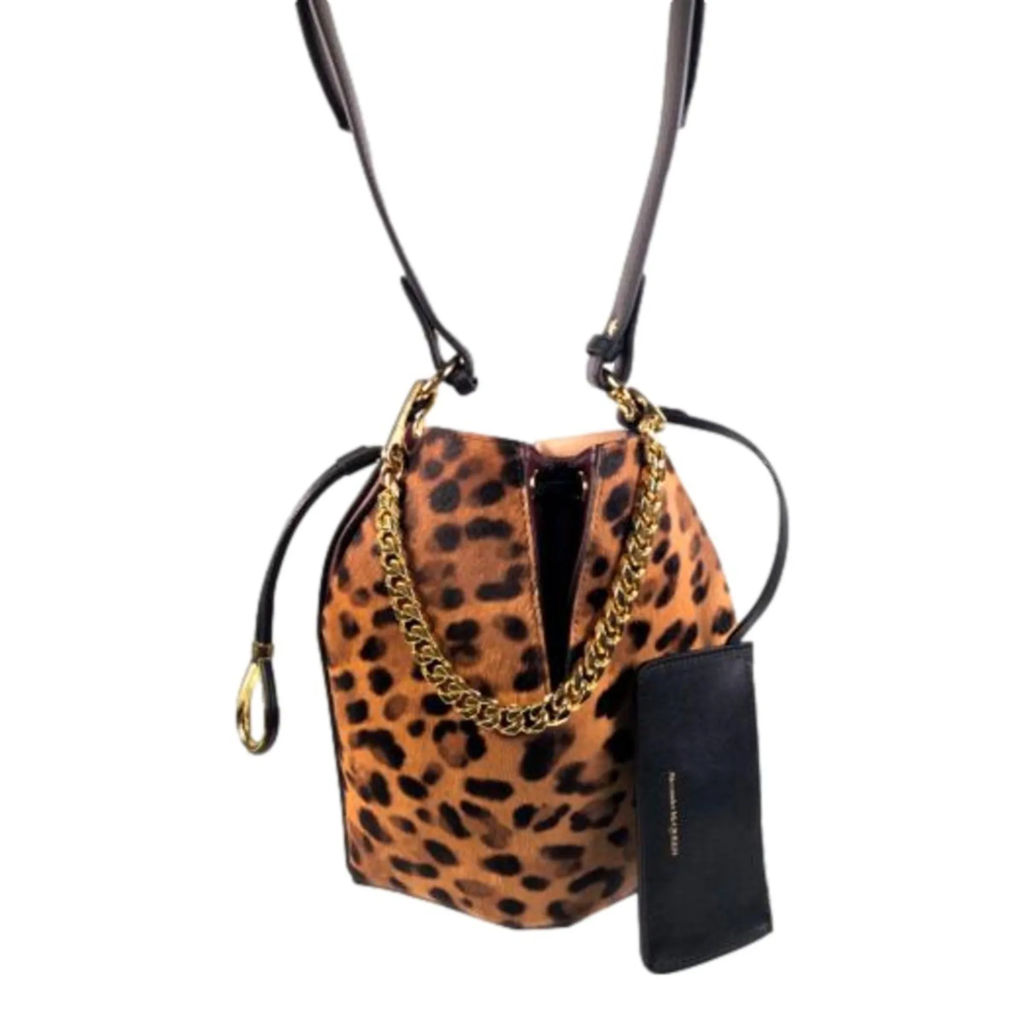 Alexander McQueen The Bucket Bag Cheetah Print Pony Hair