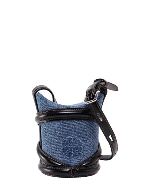 Alexander McQueen The Curve Logo Embossed Crossbody Bag