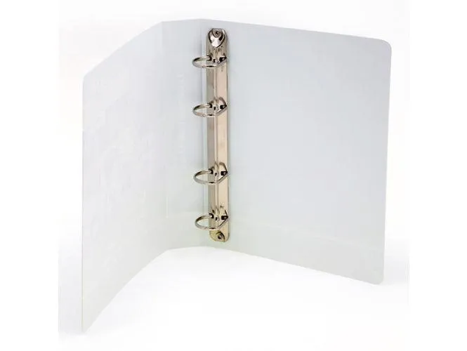 Alpha Presentation Binder 4 Rings A4 114mm Spine White (411)