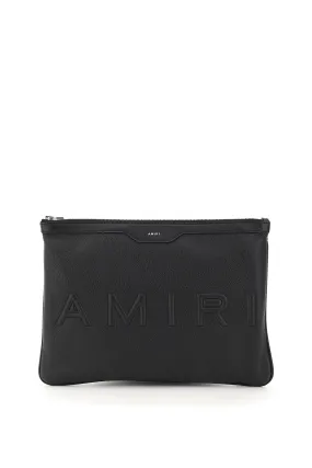 Amiri Logo Embossed Clutch Bag