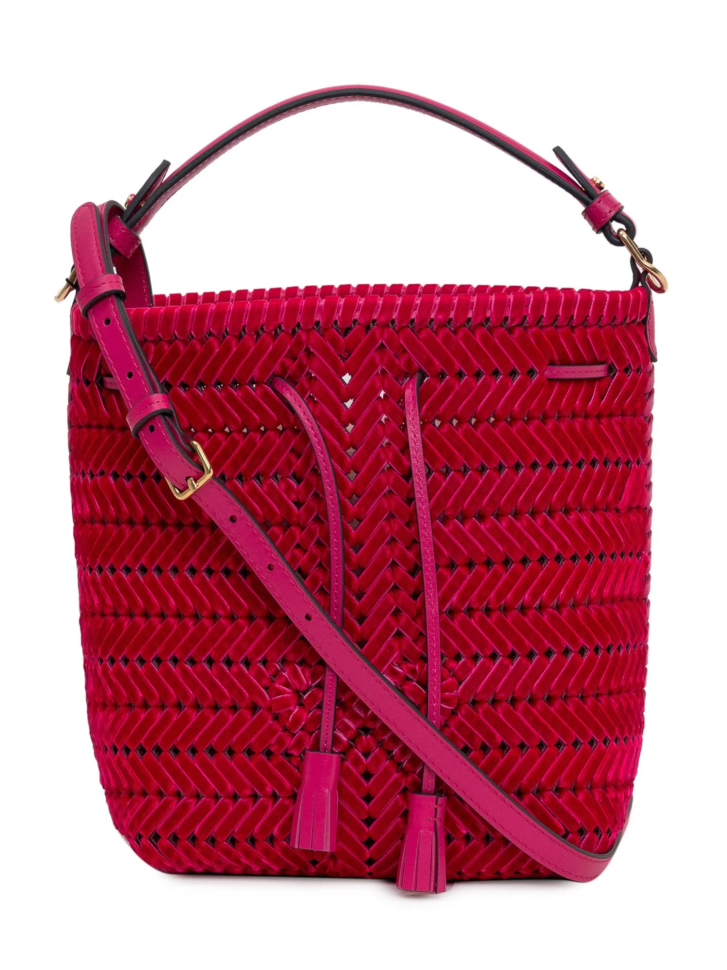 Anya Hindmarch Weave Drawstring Bucket Bag