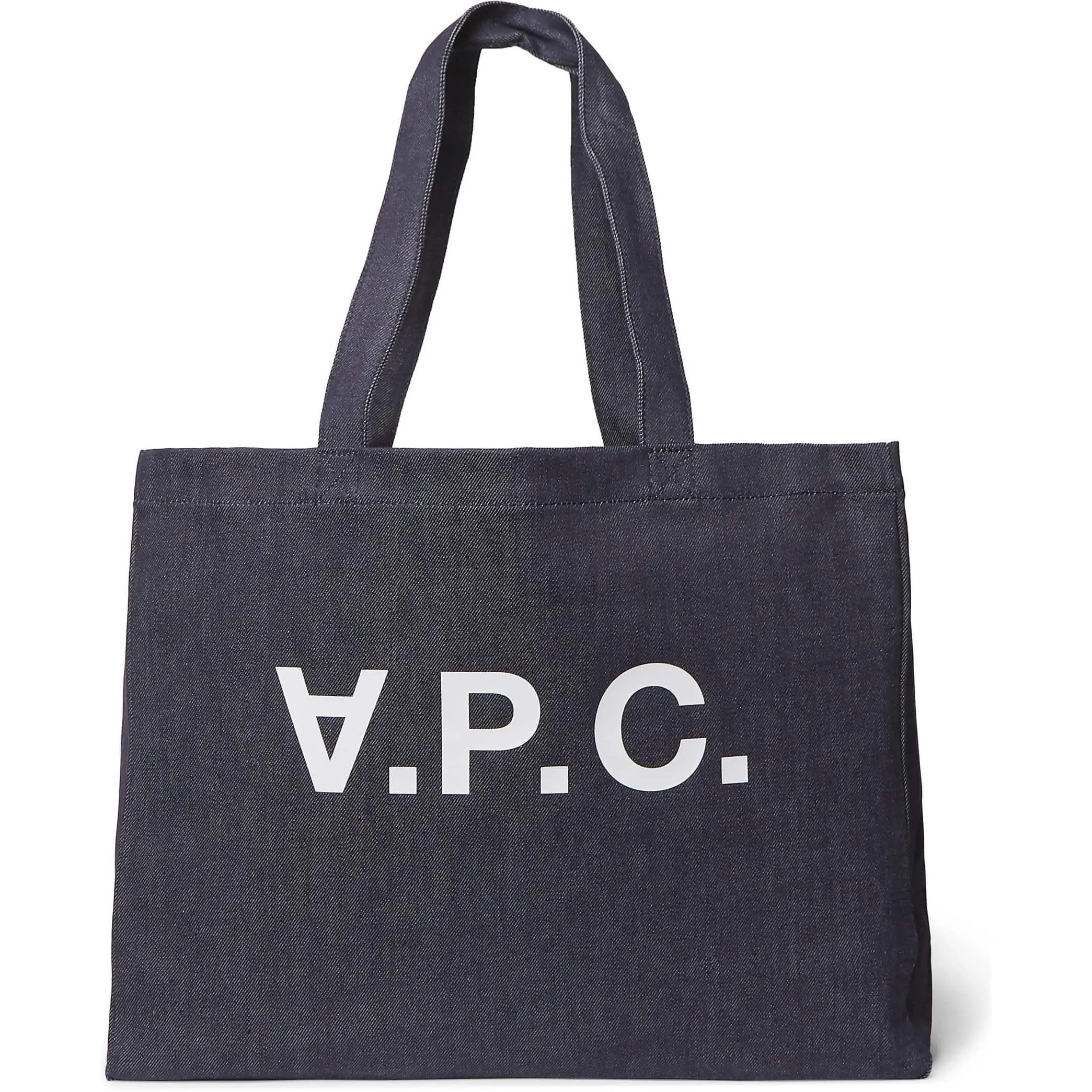 A.P.C. Daniela Logo-Print Denim Tote Bag