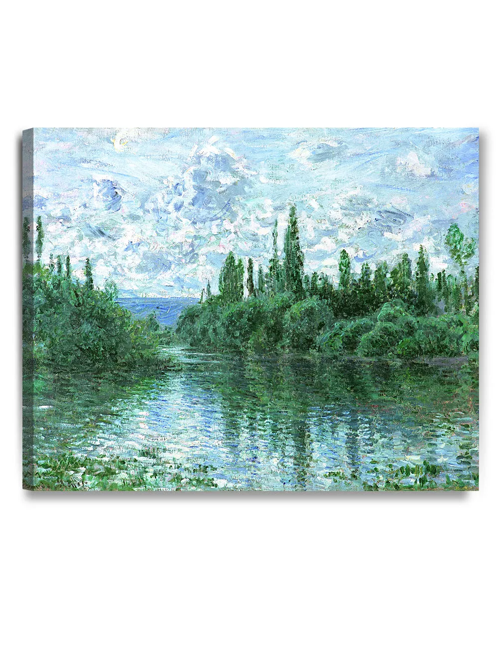 Arm of the Seine near Vetheuil. Claude Monet Art Reproduction.