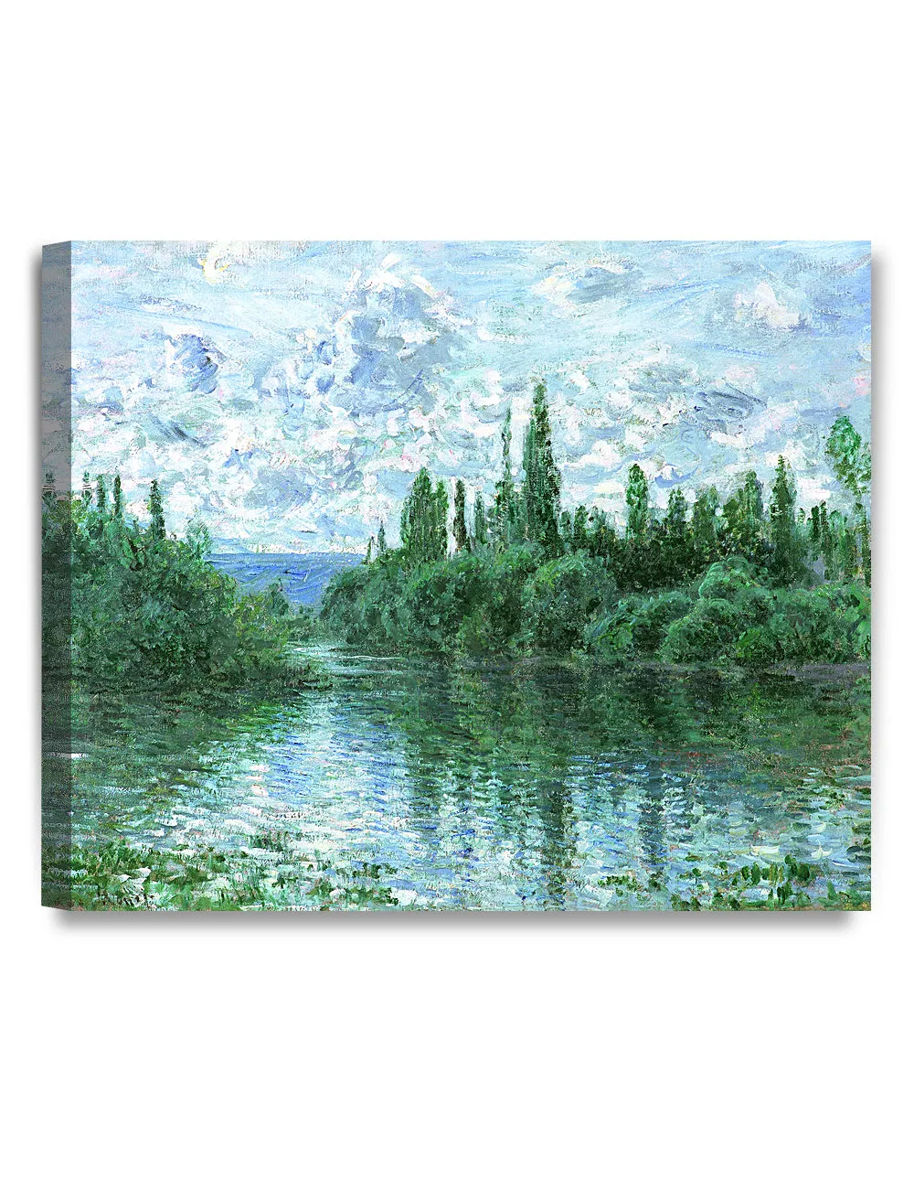 Arm of the Seine near Vetheuil. Claude Monet Art Reproduction.