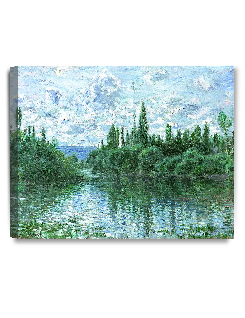 Arm of the Seine near Vetheuil. Claude Monet Art Reproduction.