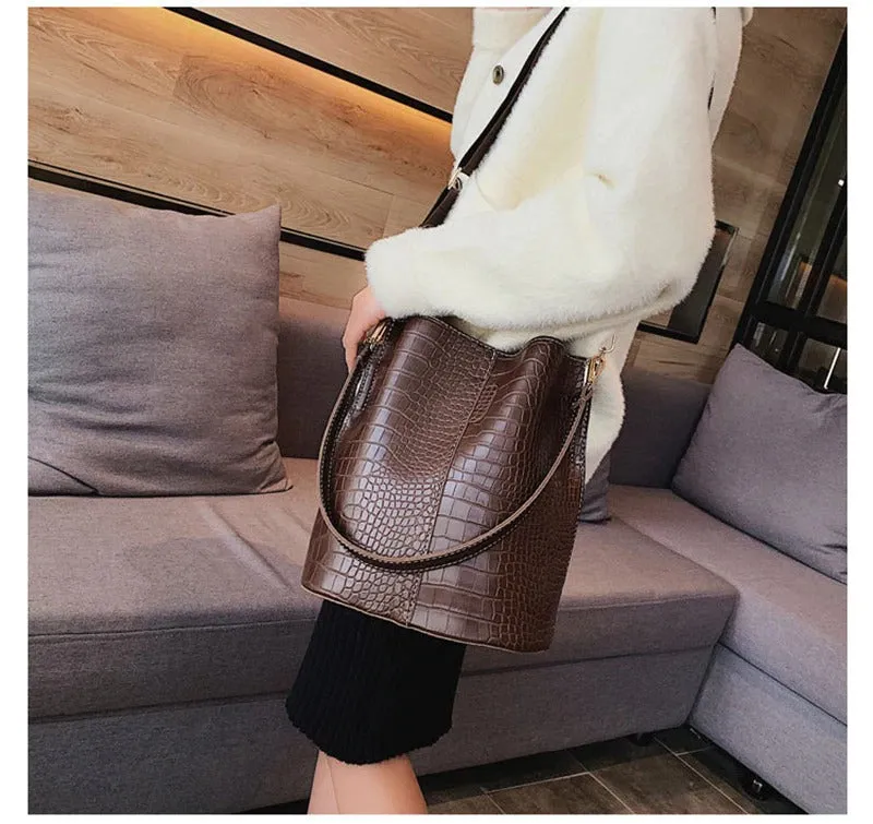 ASHORESHOP 2019 Crocodile Easy Crossbody Bag For Women Shoulder Bag