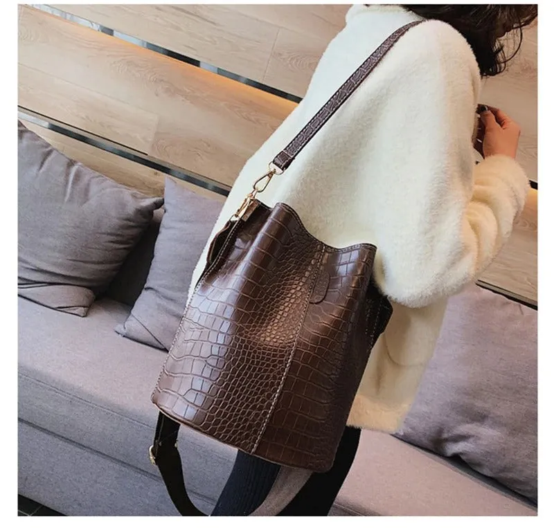 ASHORESHOP 2019 Crocodile Easy Crossbody Bag For Women Shoulder Bag