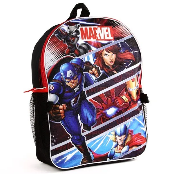 Avengers Marvel Large Backpack and Lunch Bag Set