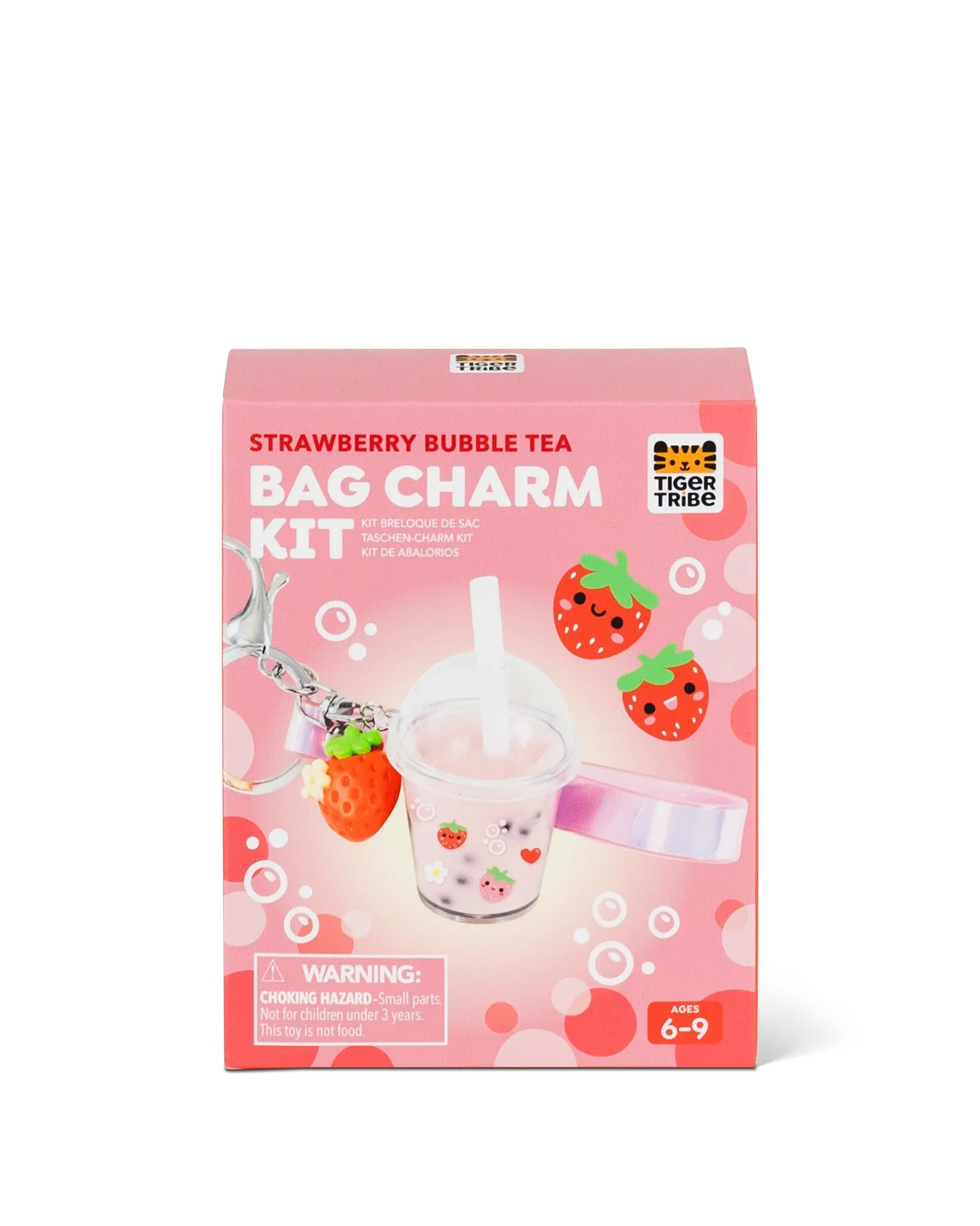 Bag Charm Kit - Strawberry Bubble Tea