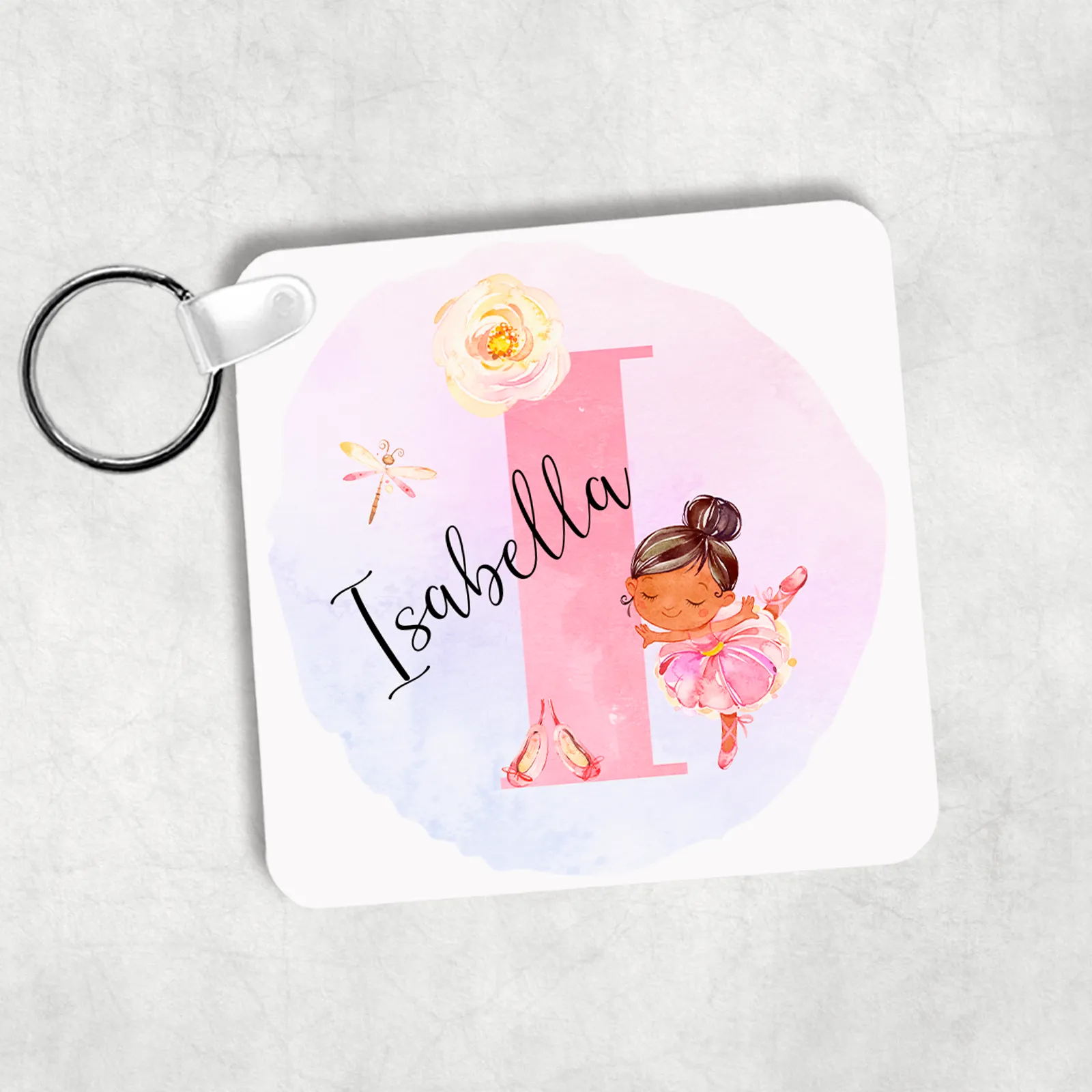 Ballet Alphabet Personalised Keyring Bag Tag