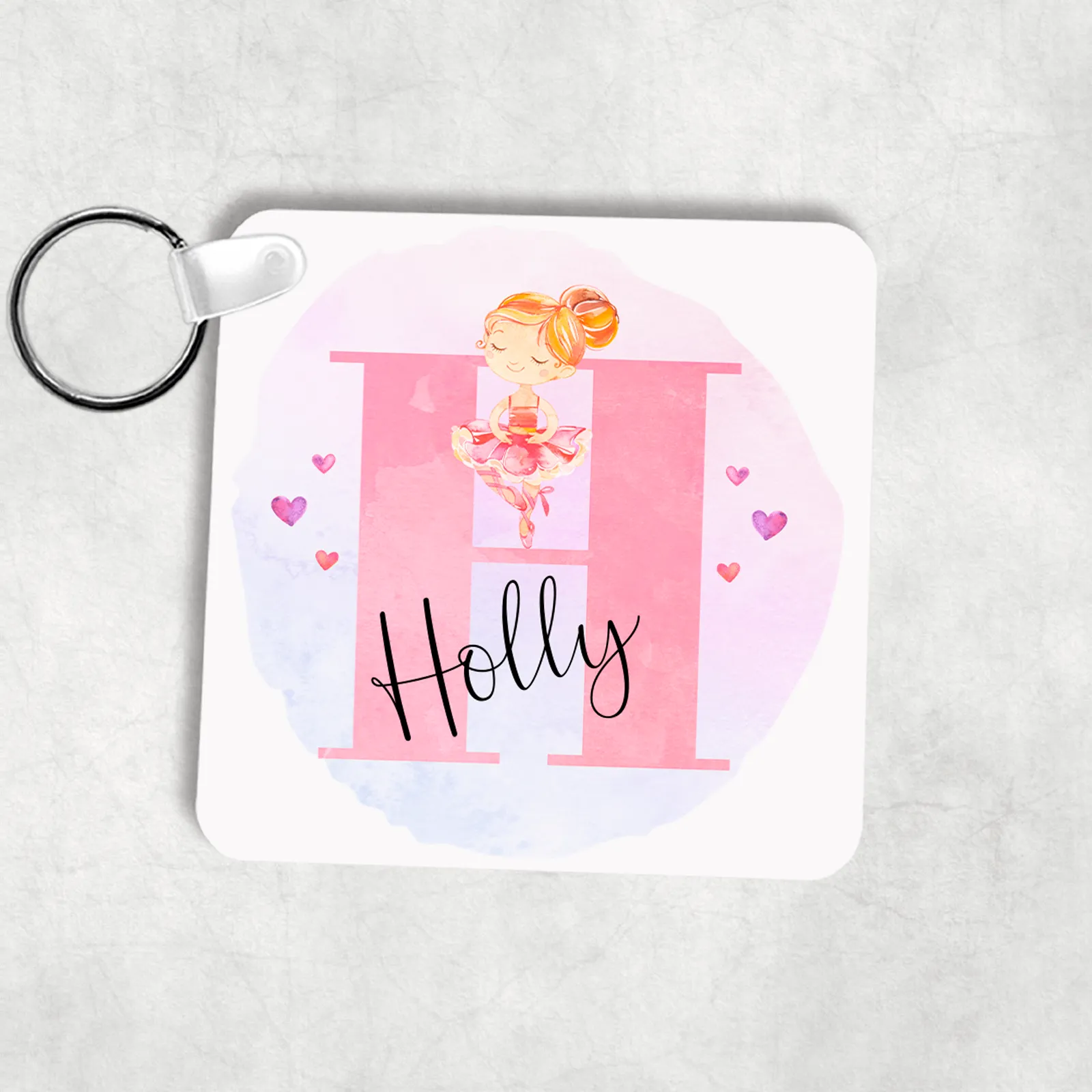 Ballet Alphabet Personalised Keyring Bag Tag