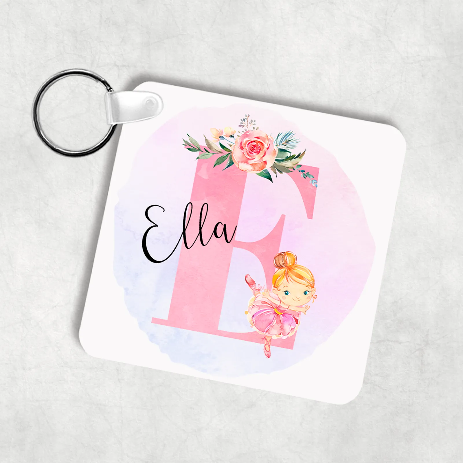 Ballet Alphabet Personalised Keyring Bag Tag