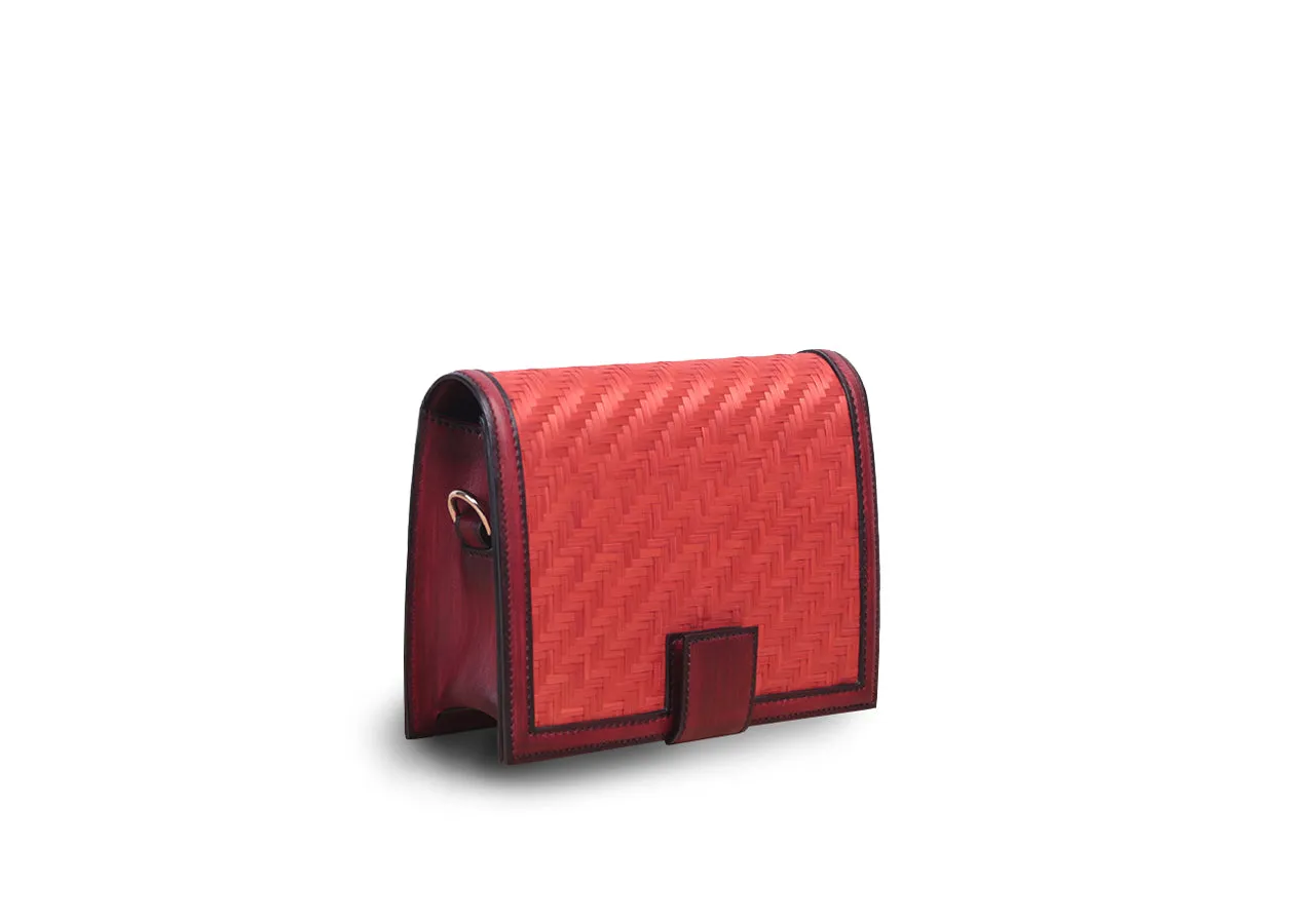 Bamboo Mini Bag (PatinaBurgundy-Red)