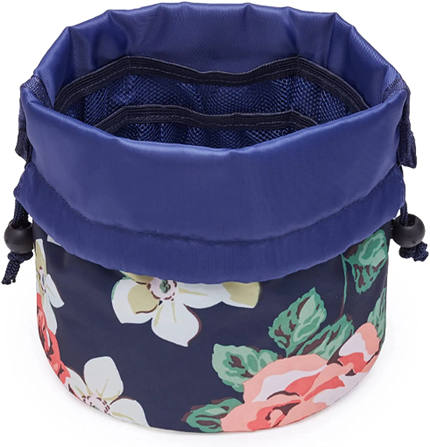 Barrel Makeup Bag Travel Drawstring Cosmetic Bag Large Toiletry Organizer Waterproof for Women and Girls