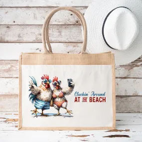 Beach Bag Funny Quote Chickens Selfie