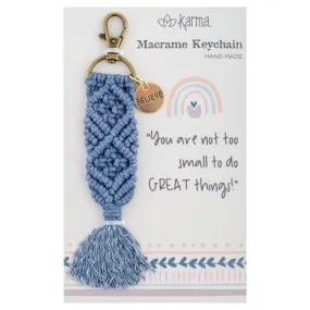 Believe Macrame Keychain