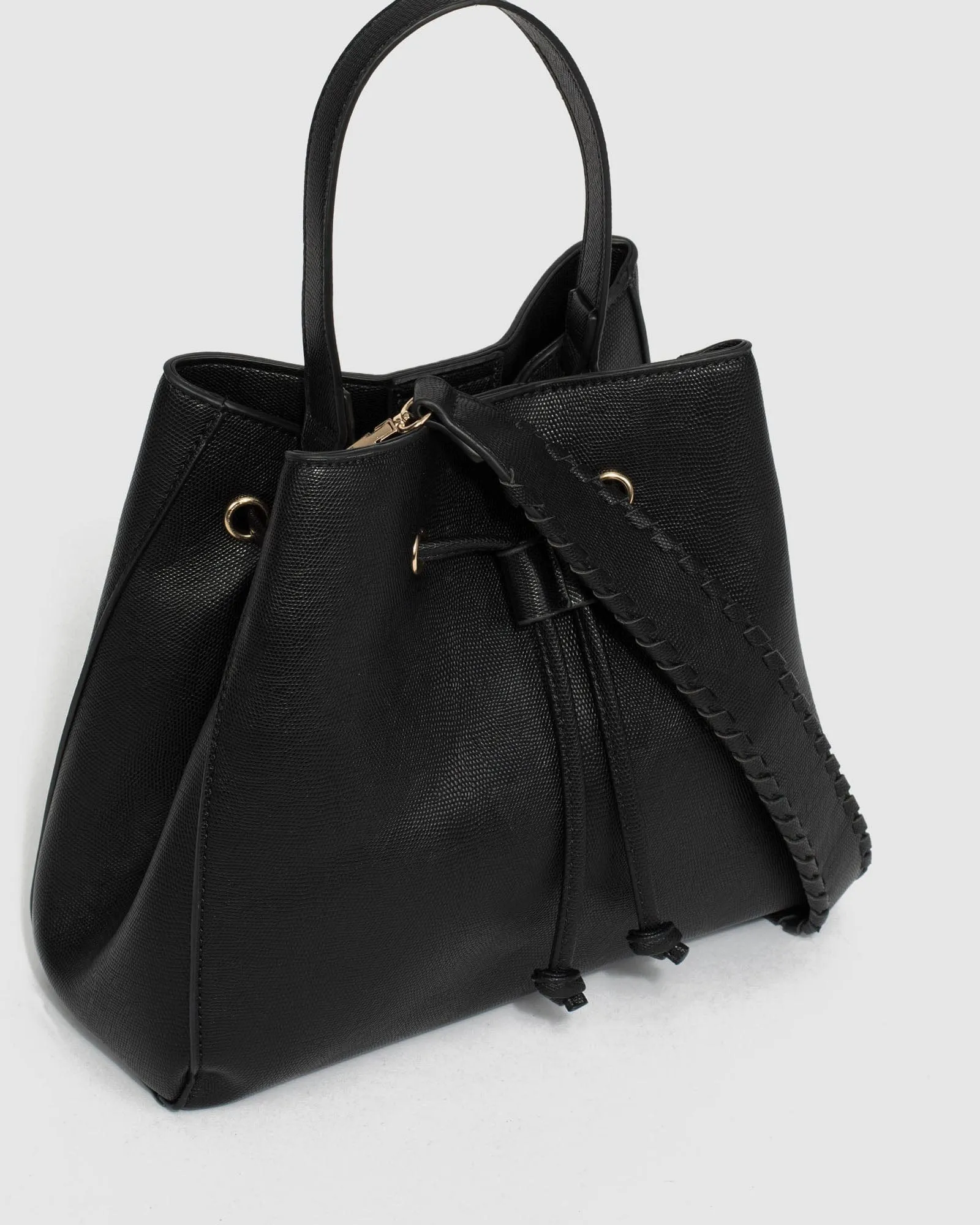 Black Lata Bucket Bag