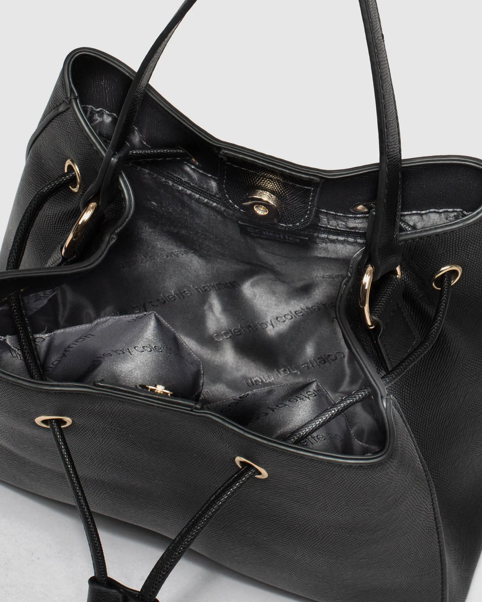 Black Lata Bucket Bag