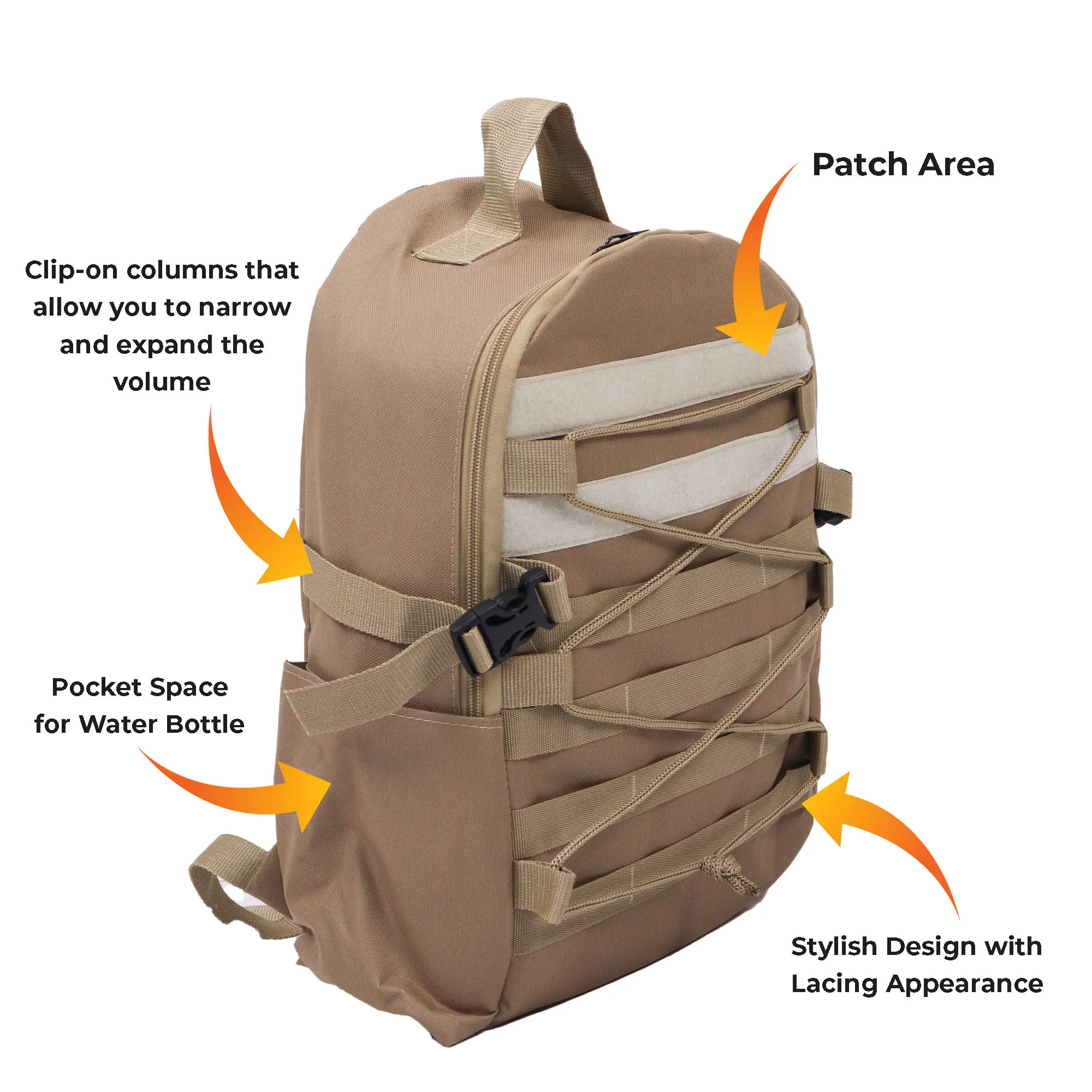 Black Tactical ERA Model Daily Backpack - 25 Litre Bag