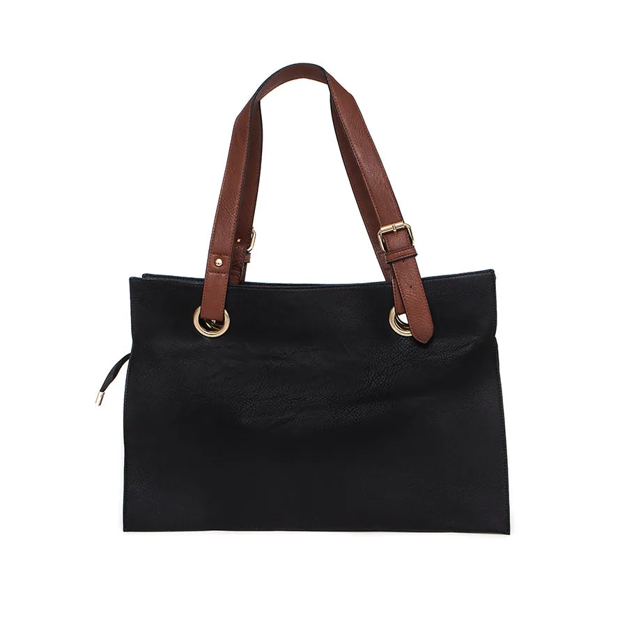 Black Wide Shopper Style Bag