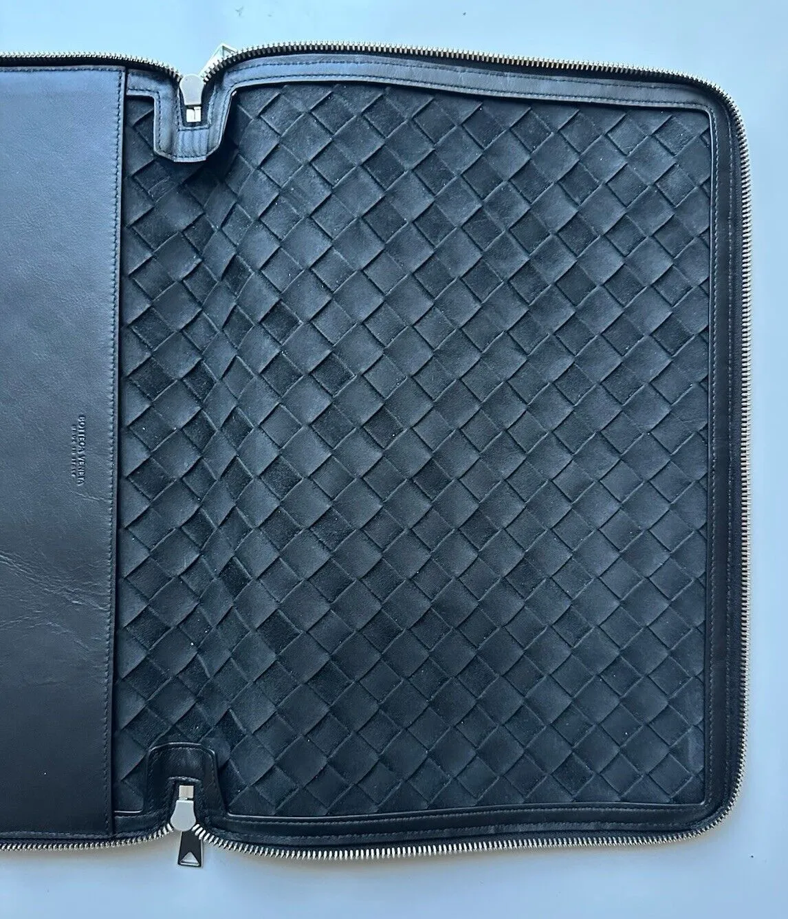 Bottega Veneta Intrecciato Calf Leather Document Case Black 676591 NWT $1600