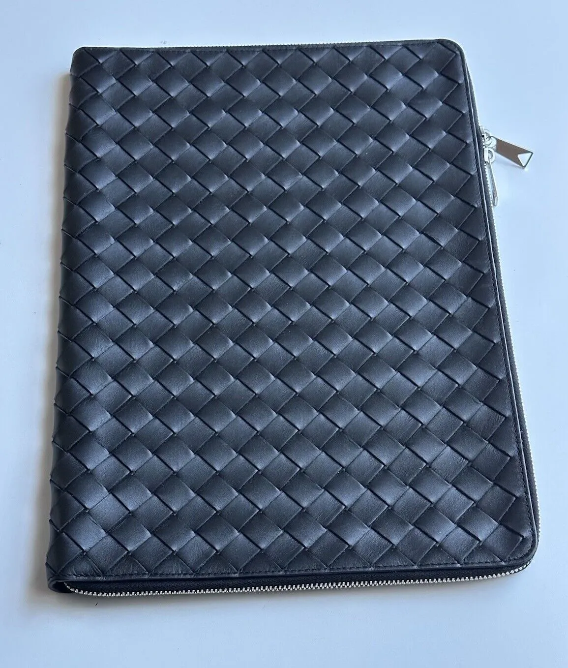 Bottega Veneta Intrecciato Calf Leather Document Case Black 676591 NWT $1600