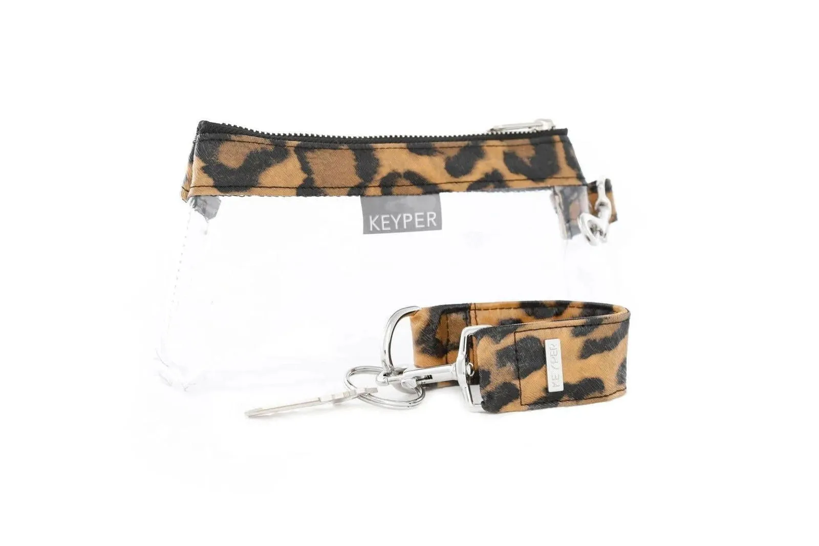 Brown Leopard Vegan Leather 2-Piece Wristlet Set