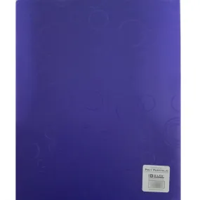 Bubble Embossed 2-Pockets Poly Portfolio Purple