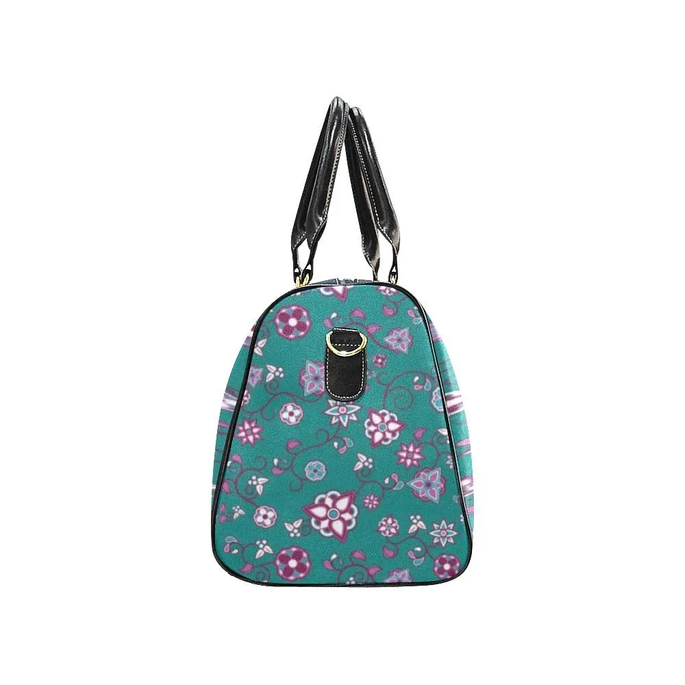 Burgundy Bloom Waterproof Travel Bag/Small