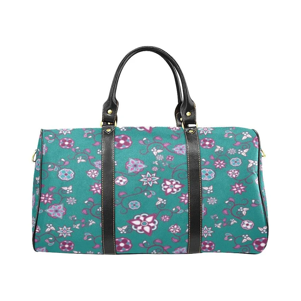 Burgundy Bloom Waterproof Travel Bag/Small