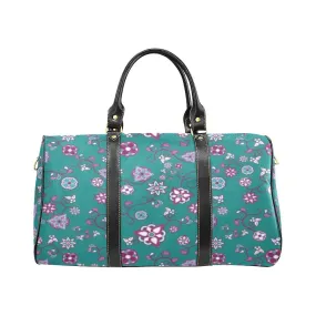 Burgundy Bloom Waterproof Travel Bag/Small