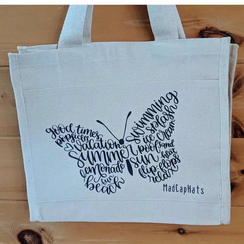 Butterfly days of summer Cotton Canvas Tote Bag