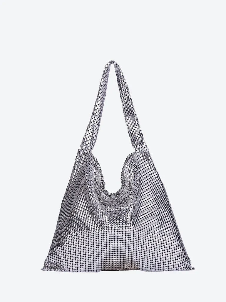 Cabas metallic pixel bag