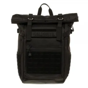 Call of Duty Black Military Roll Top Backpack with Laser Cuts