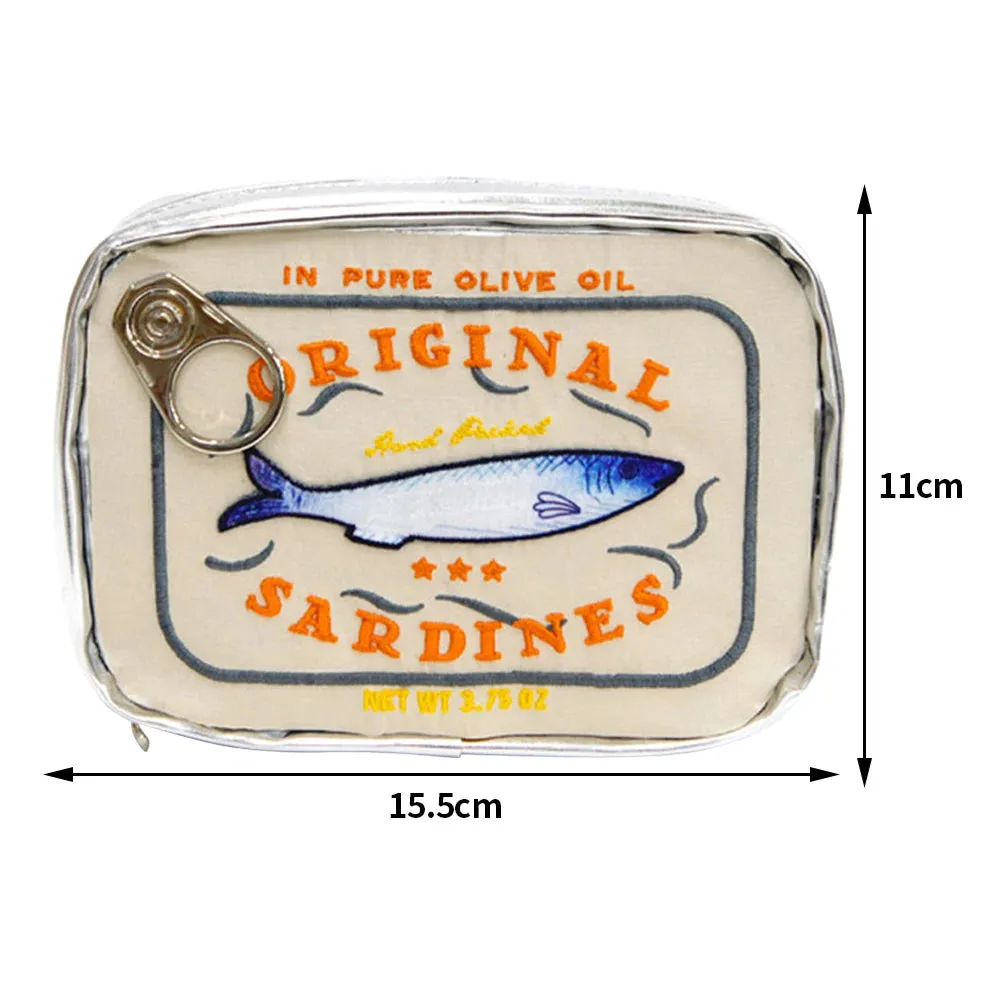 Canned Sardines Women Travel Cosmetic Bag