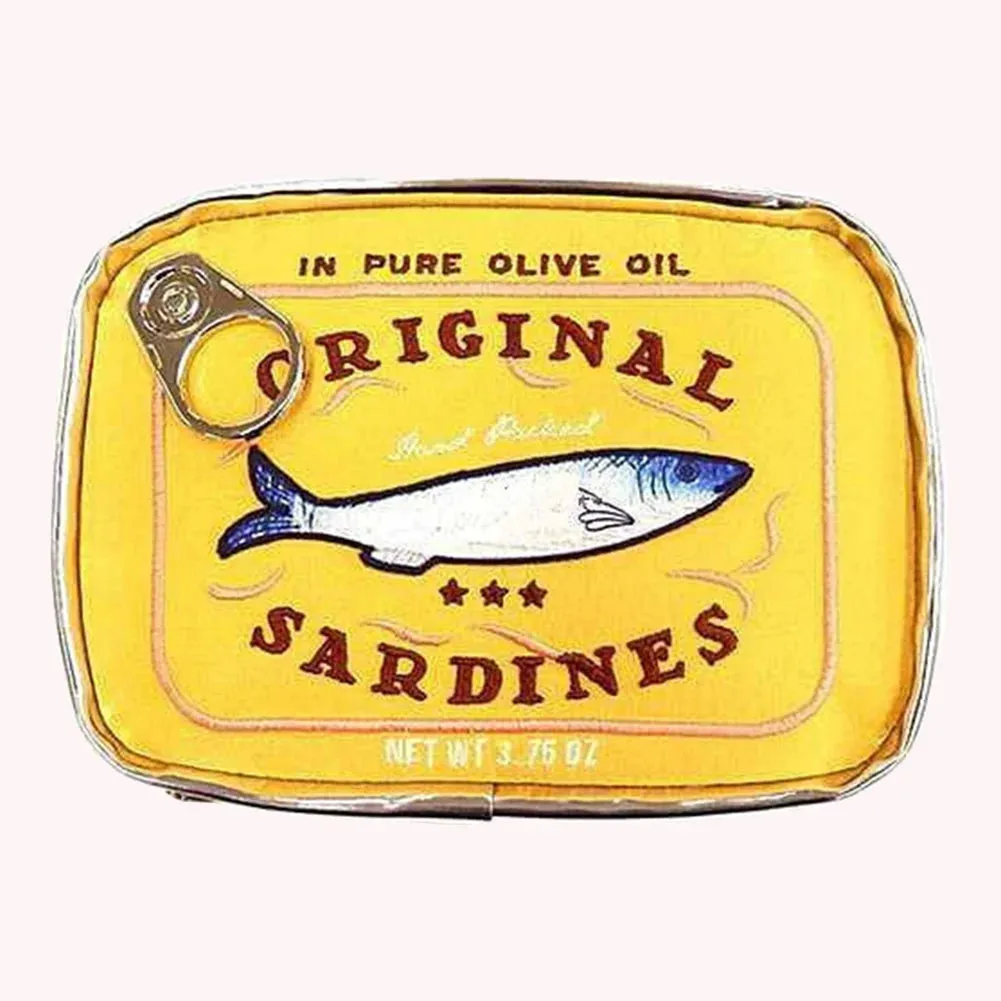 Canned Sardines Women Travel Cosmetic Bag